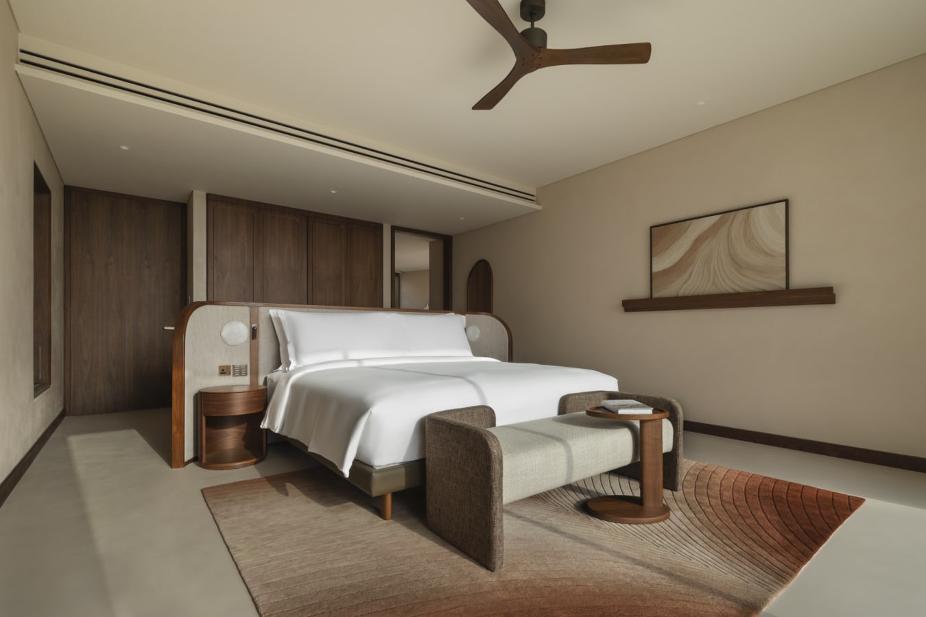 desert pool villa bedroom
