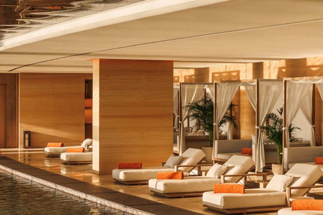 Spa indoor pool and beds