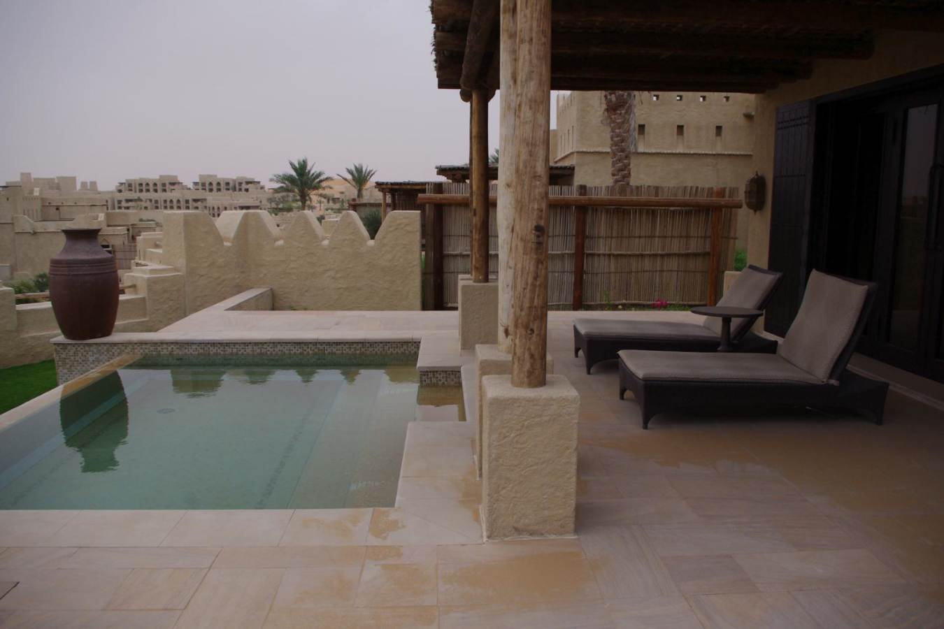 Balcony and Pool - Qasr Al Sarab