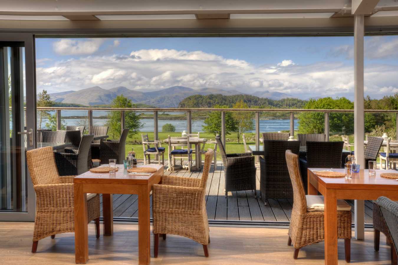 Dining terrace - Isle of Eriska Hotel