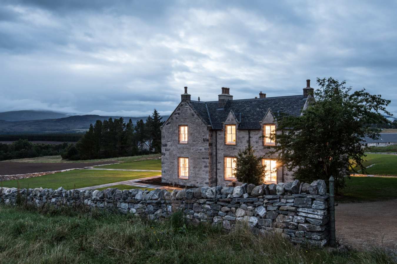 Exterior at night - Killiehuntly