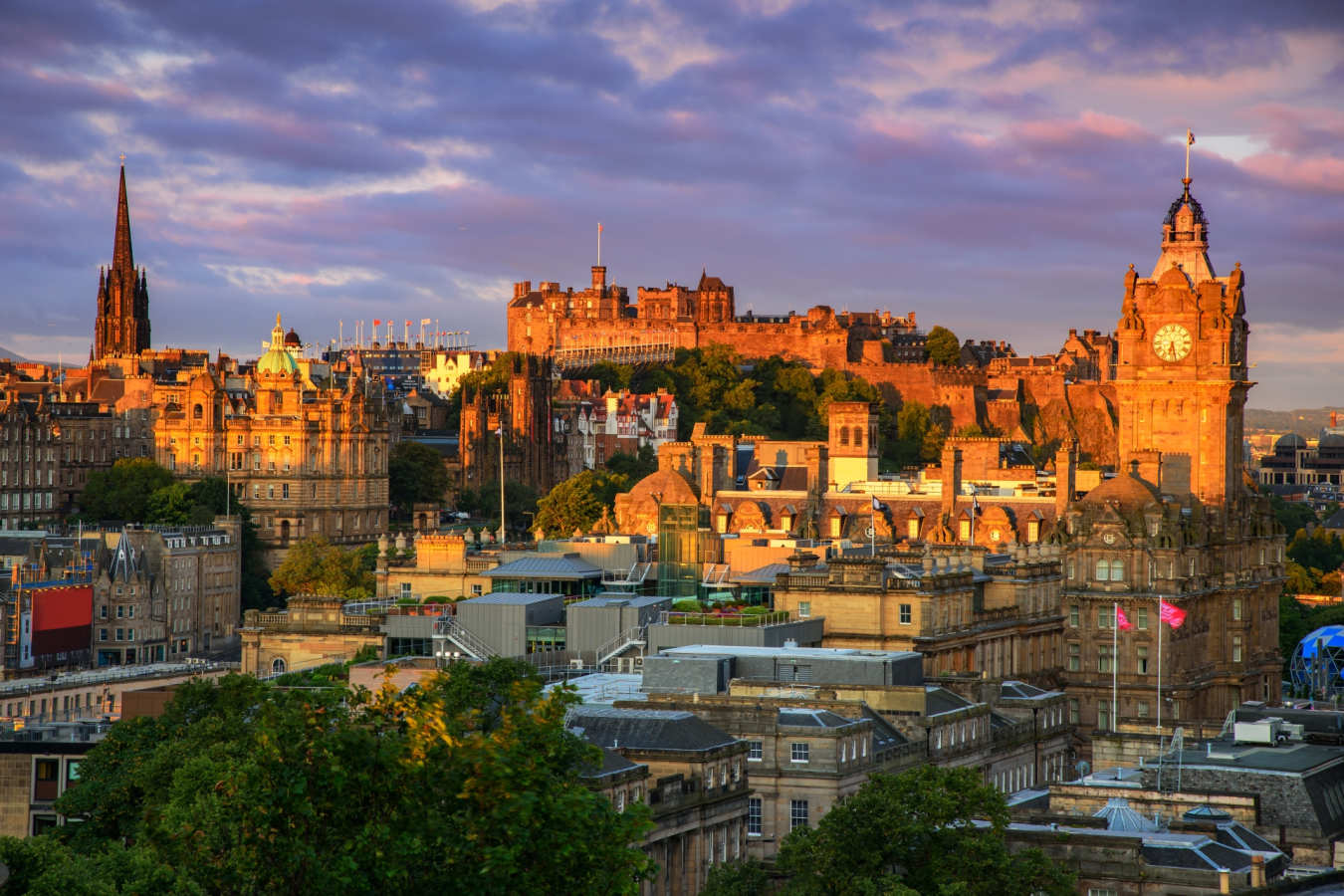 Edinburgh rooftops - The Balmoral Hotel