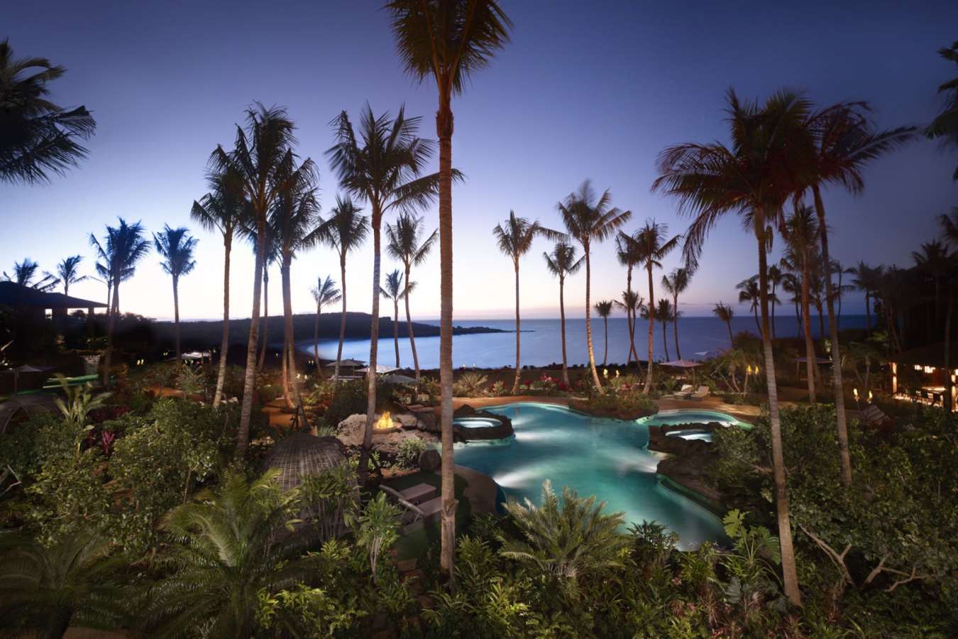Pool in Evening at Four Seasons Lana'i at Manele Bay