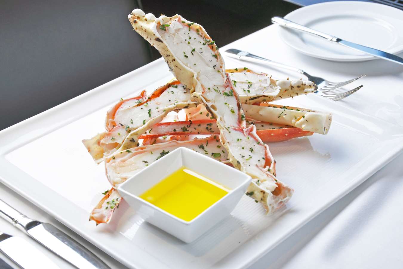 King crab at Seven Glaciers - The Hotel Alyeska