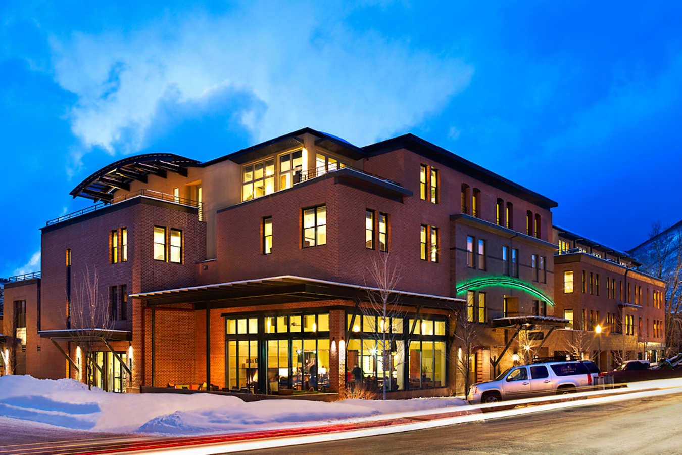 Exterior at dusk - Limelight Aspen
