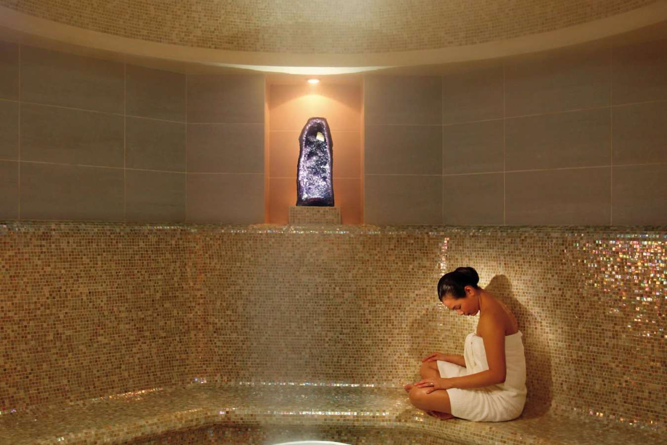 Amethyst crystal steam room - Mandarin Oriental Central Park