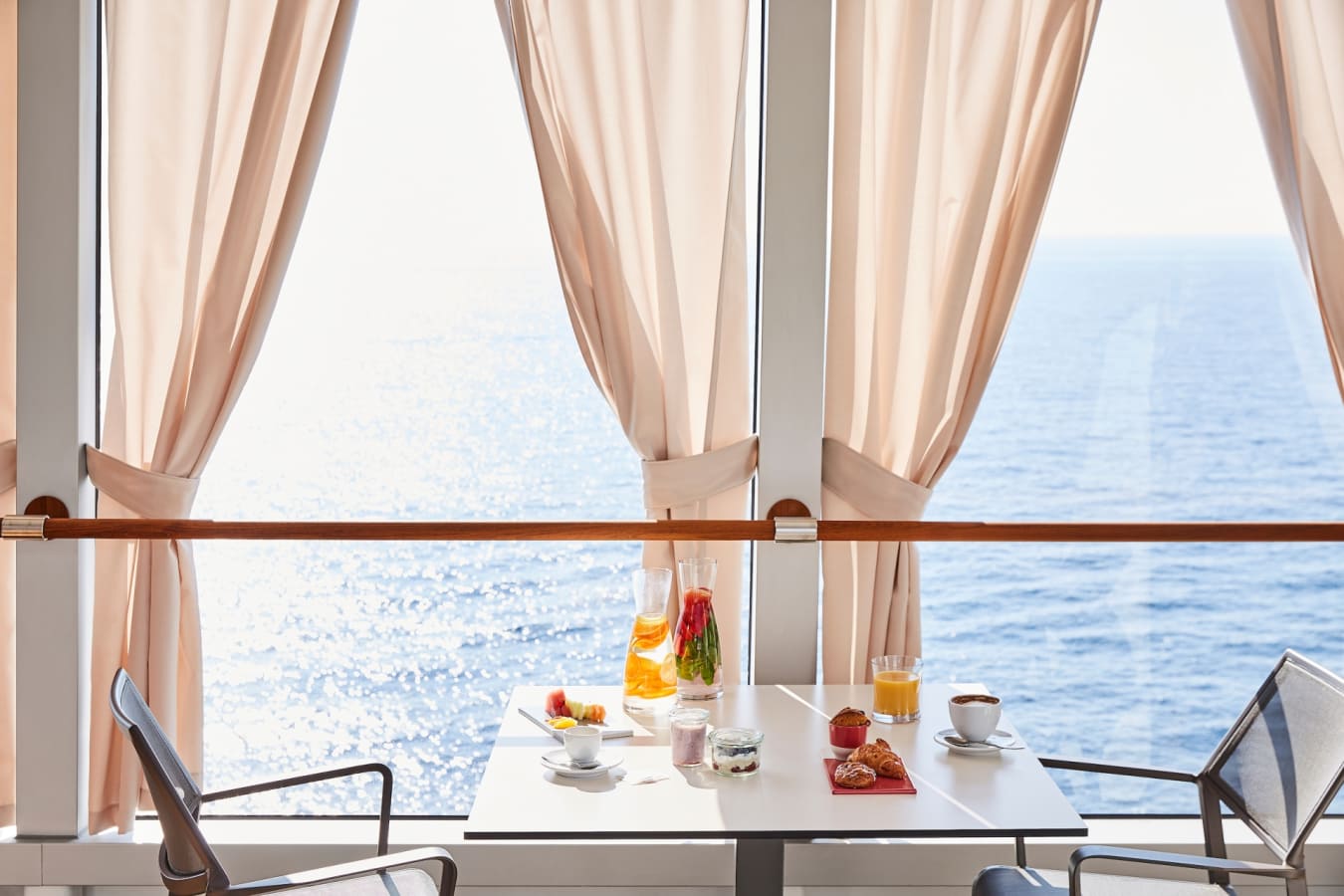 Breakfast with a sea view on the Silver Muse
