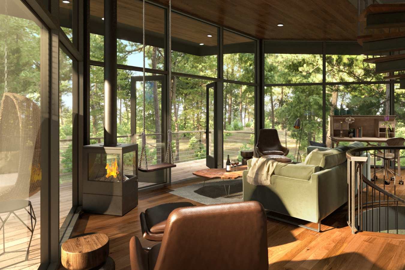 Treehouse Interior - The Green O