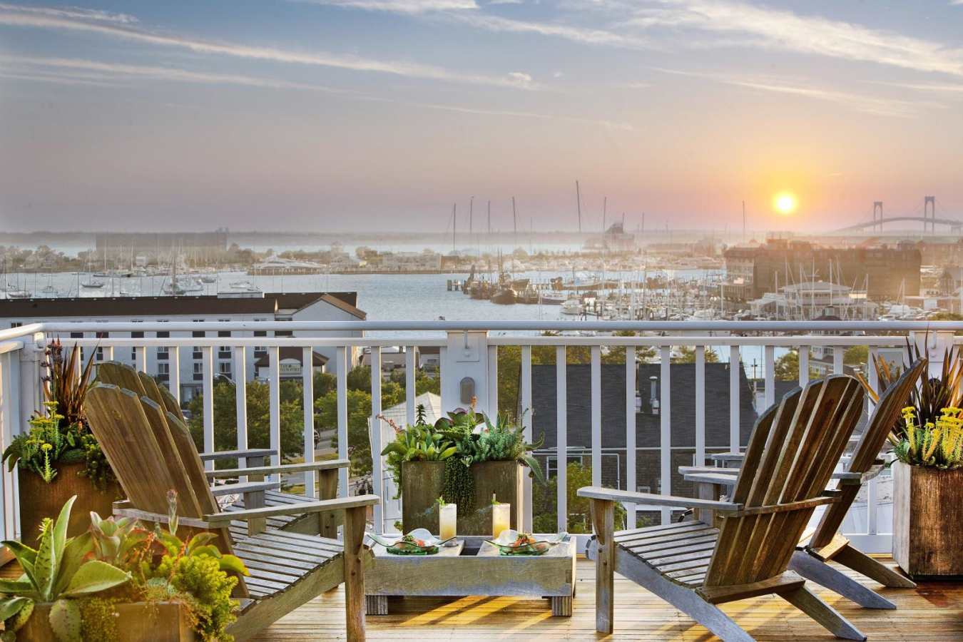 View of Newport harbour - Vanderbilt Grace
