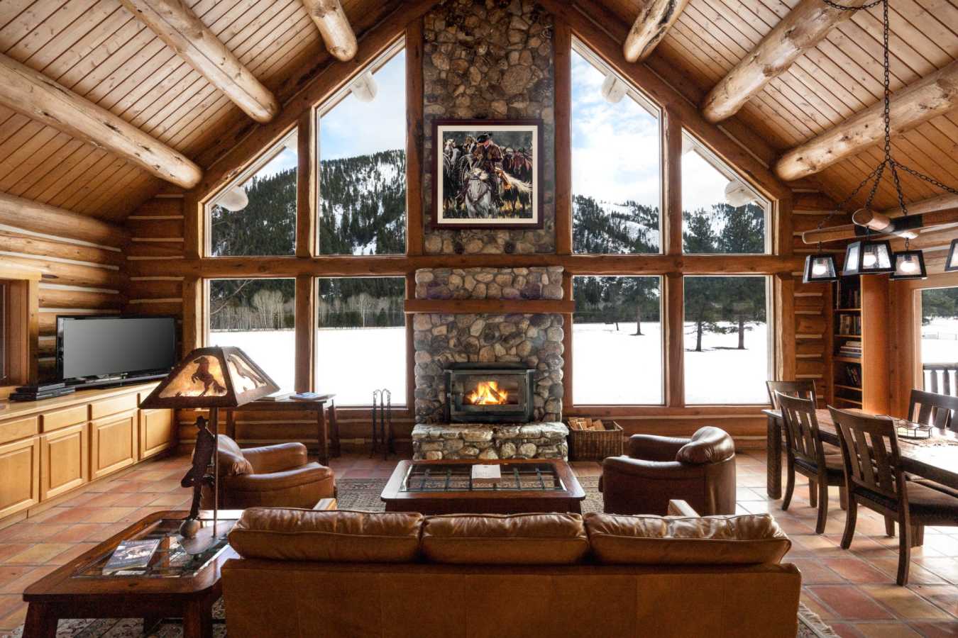 Cabin in the Winter - Triple Creek Ranch
