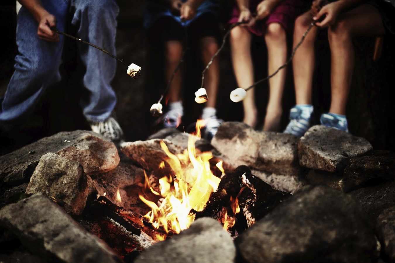 Roasting s'mores - Simply New England Family Summer Holiday