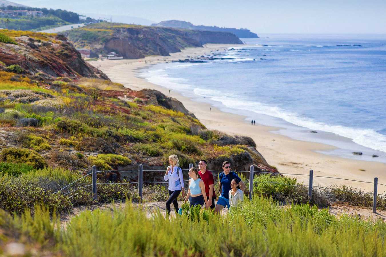 People hiking in Newport Beach 