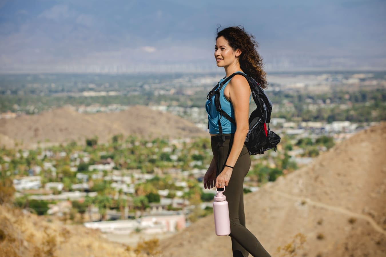 Woman hiking Palm Springs