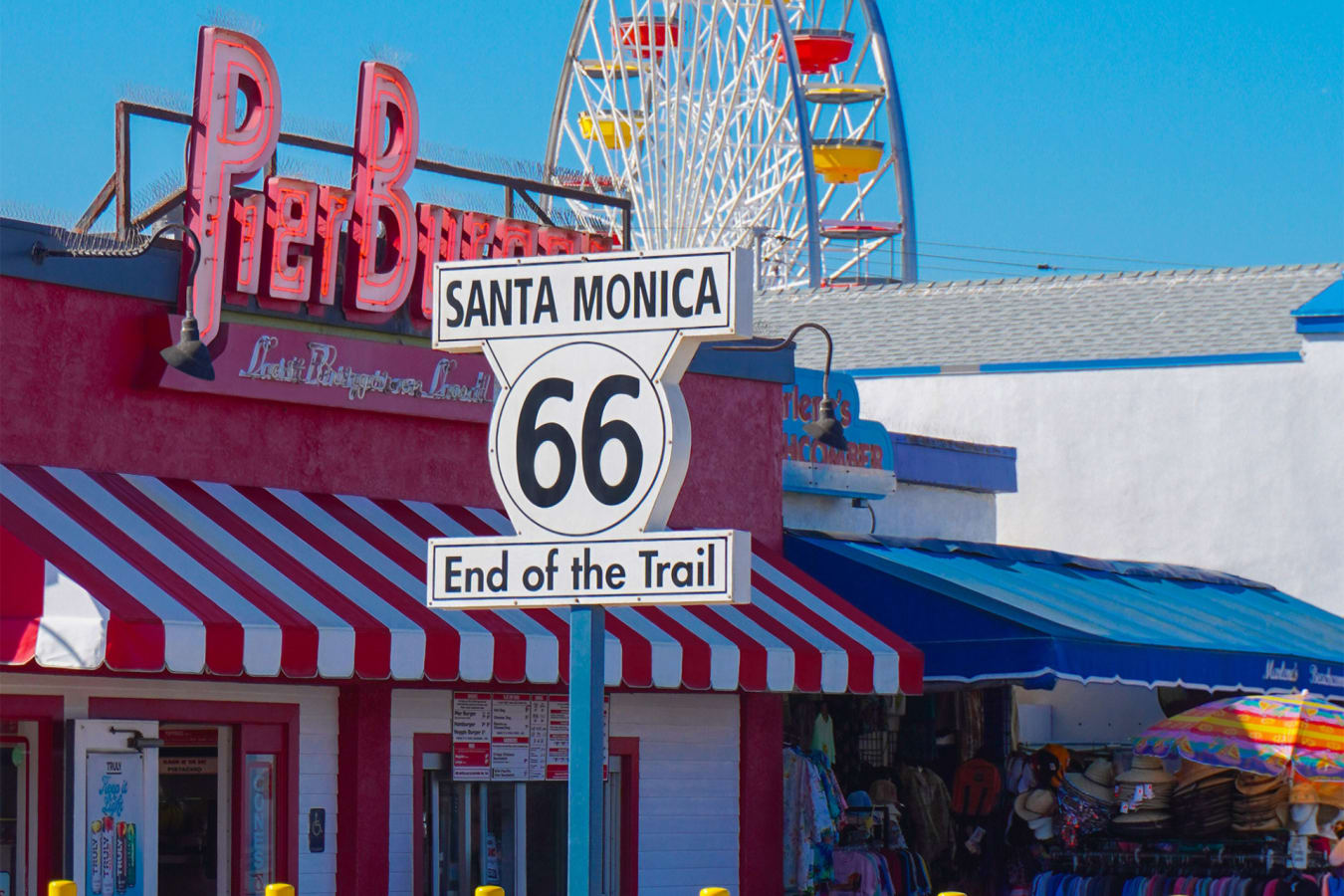 Santa Monica Route 66 sign 