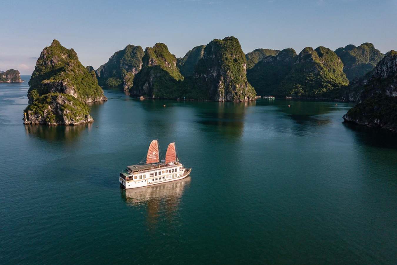 Longshot of Violet with Halong Bay