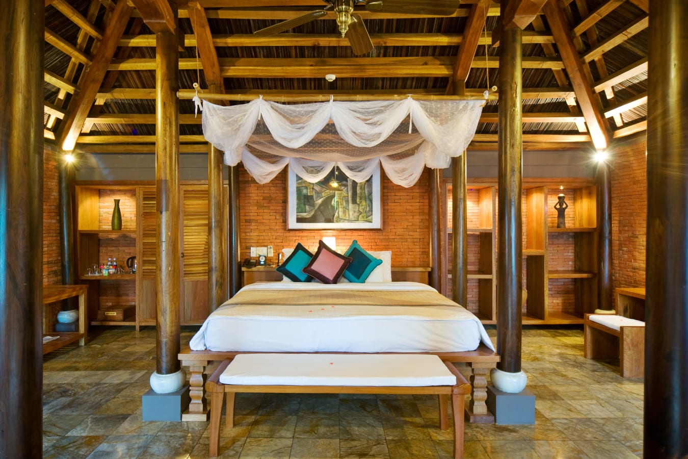 Traditional Vietnamese Pool House inside  