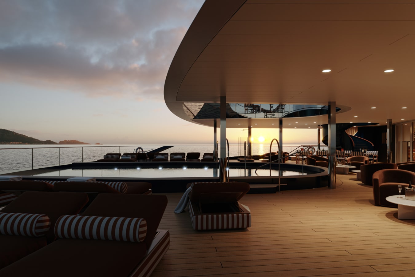 evening by the pool 
