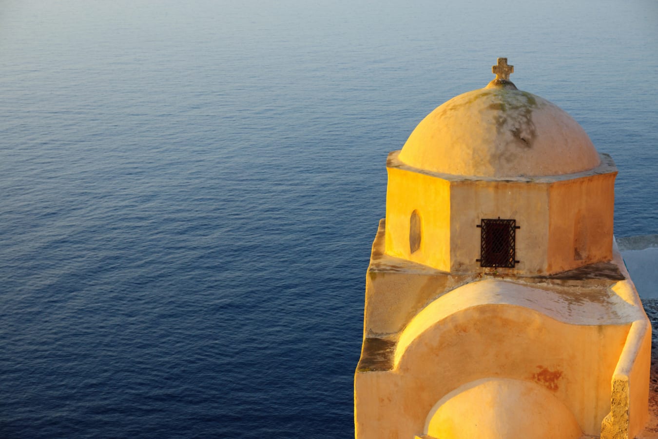 Greek Chapel and sea view 