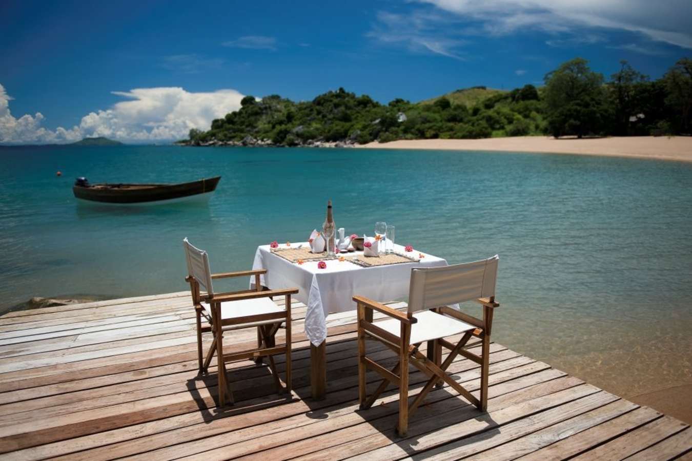 Dining on Lake Malawi