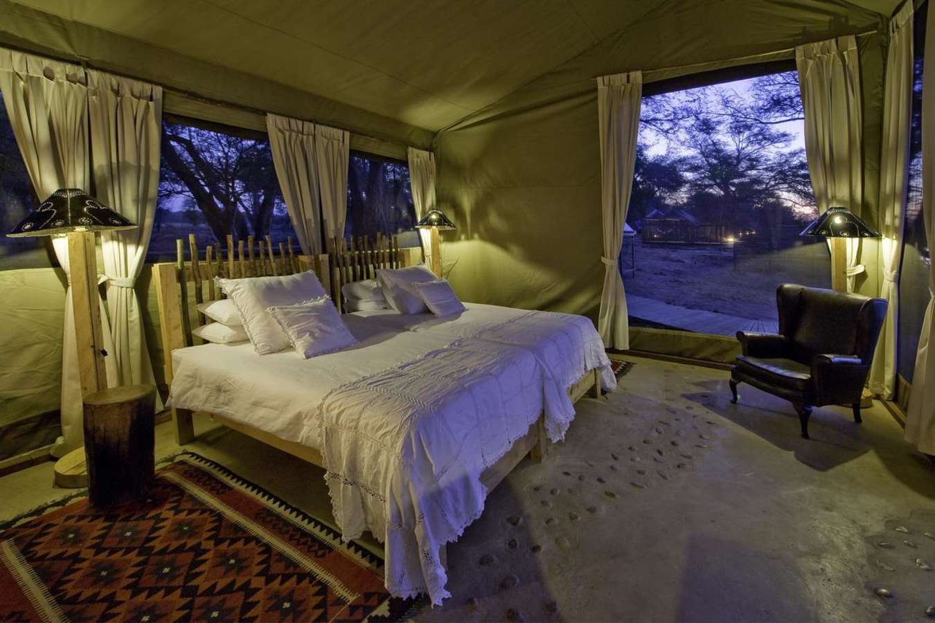 Tent interior - Rukomechi Camp