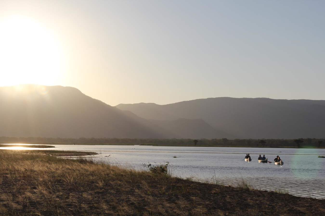 Out on the river for sunset - Ruwesi Canoe Trail
