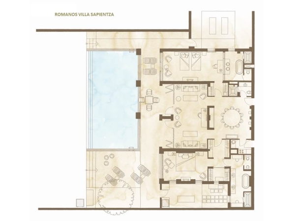 Romanos Villa Sapientza Floorplan