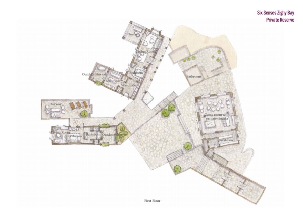 Four Bedroom Beachfront Reserve Floorplan 2