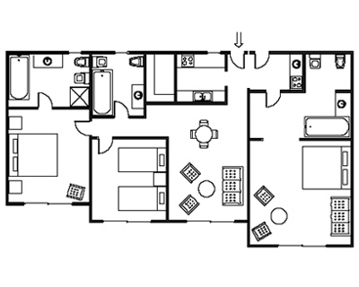 3 Bedroom residence - Pinecliffs