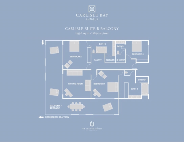 Carlisle Suite B Balcony floorplan 