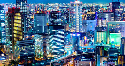Osaka Skyline by Night 