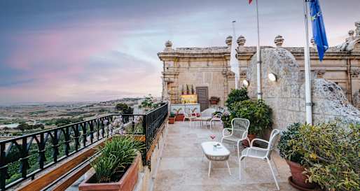 de Mondion Michelin Star Malta - Terrace 