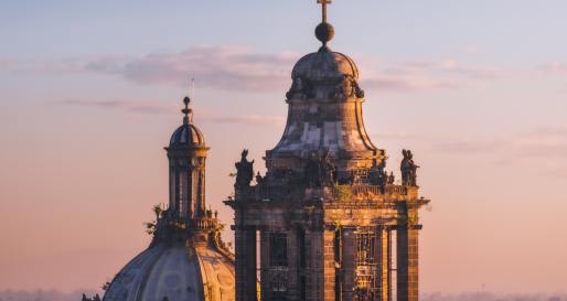 Church in Zcalo Mexico City  