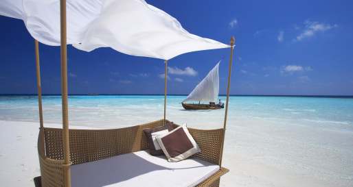 Day bed with Dhoni - A Honeymoon to Oman and the Maldives