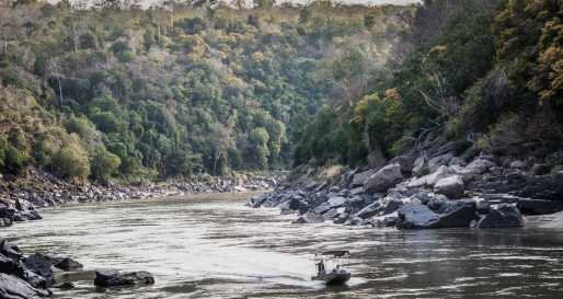 Boat safari in the Selous 