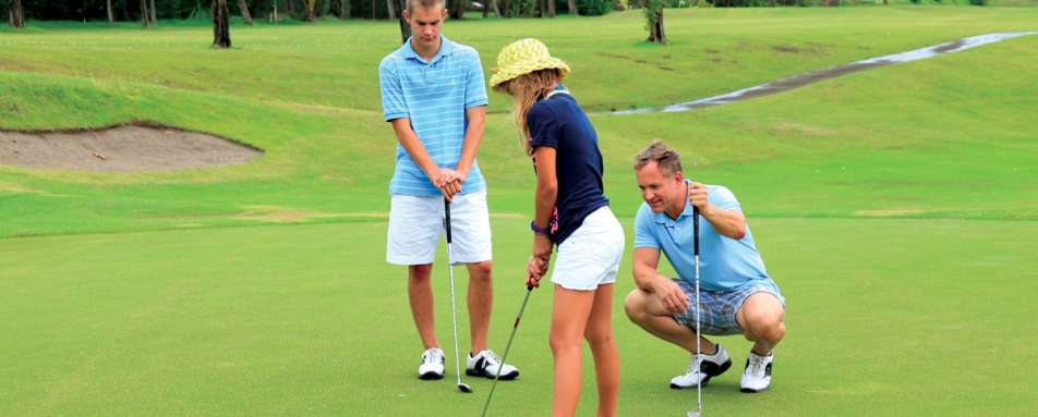 Family Playing Golf 