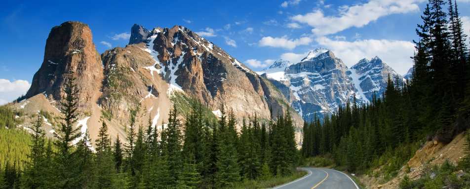 Scenic driving from Banff