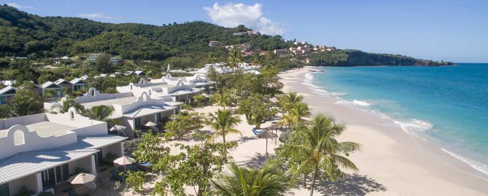 Beach and accommodation, Spice Island Resort