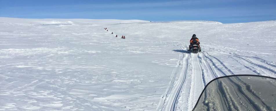 Snowmobiling on Eyjafjallajokull