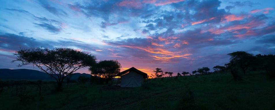 Sunset over camp 