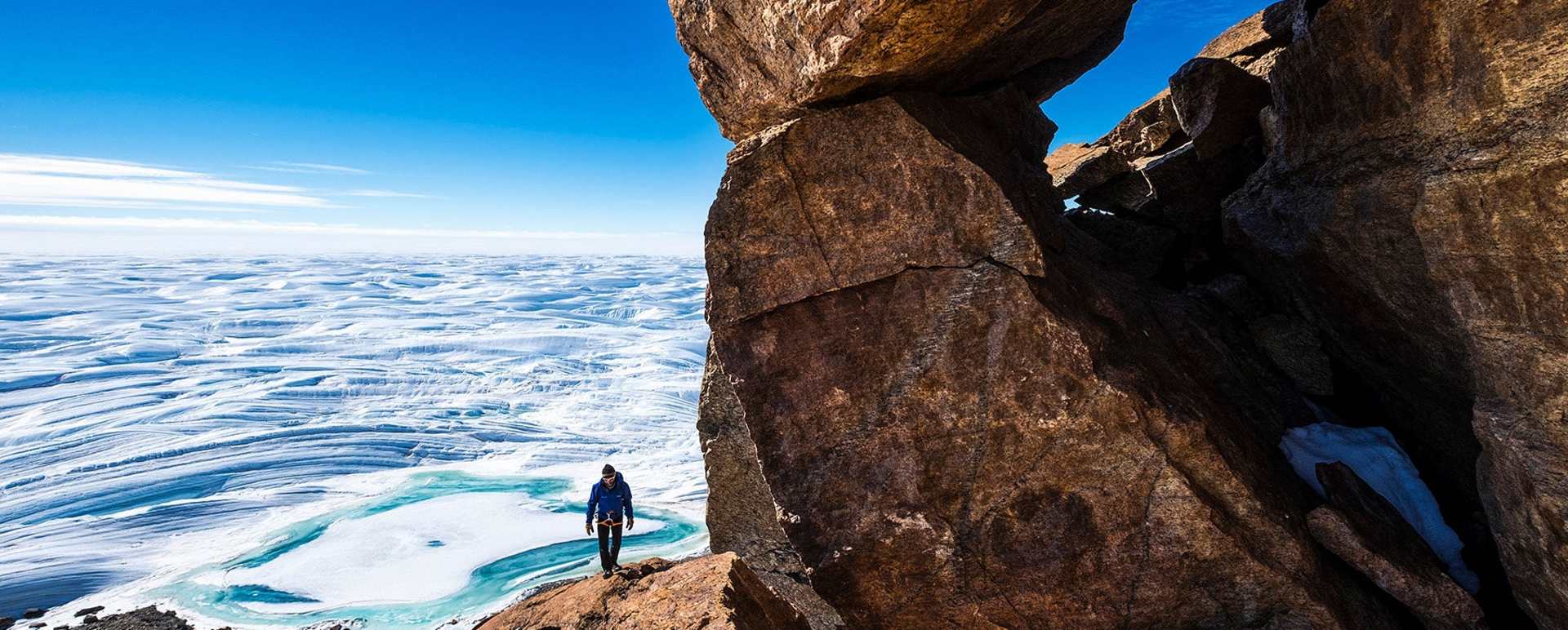 Above the ice waves 