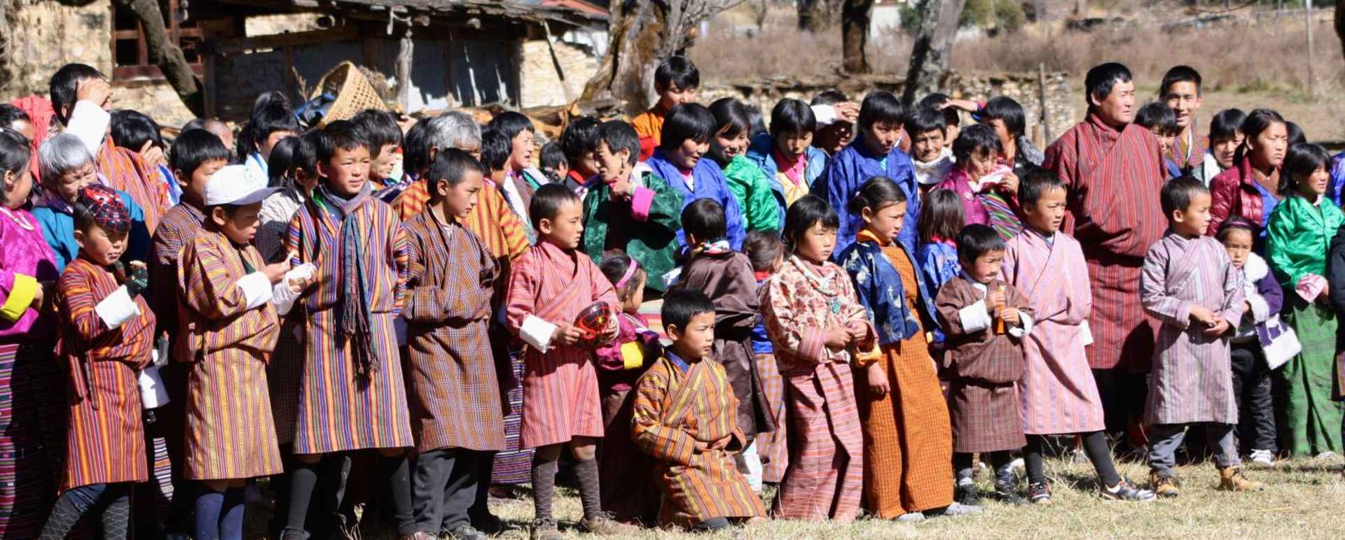Dressing up in traditional Bhutanese dress