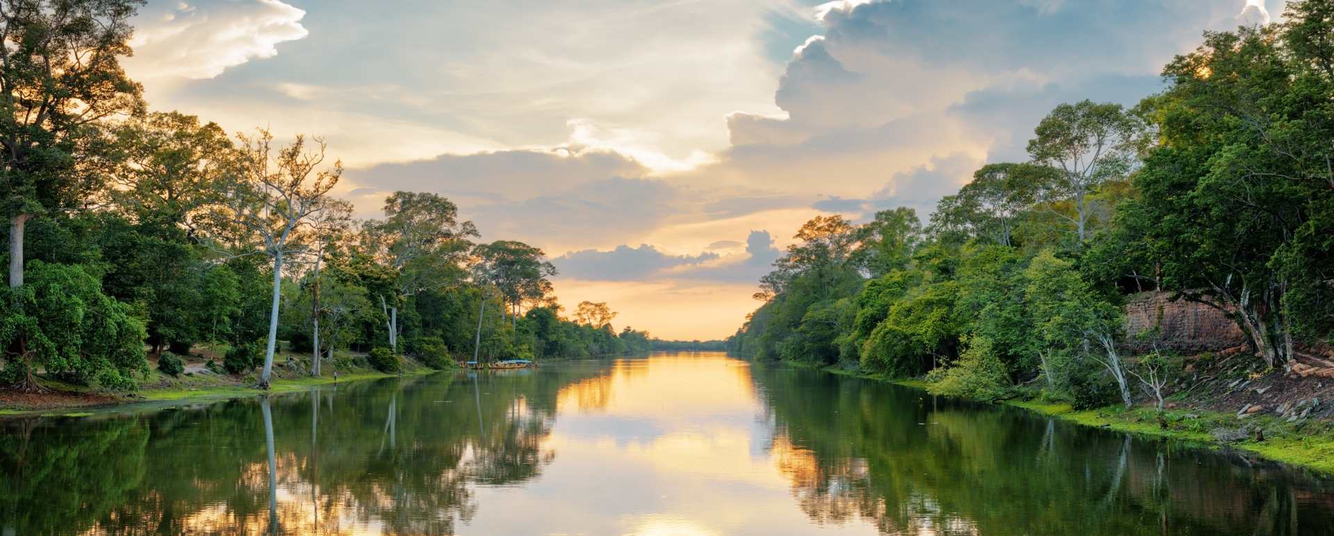 Angkor Thom Moat - Honeymoon to Indochina