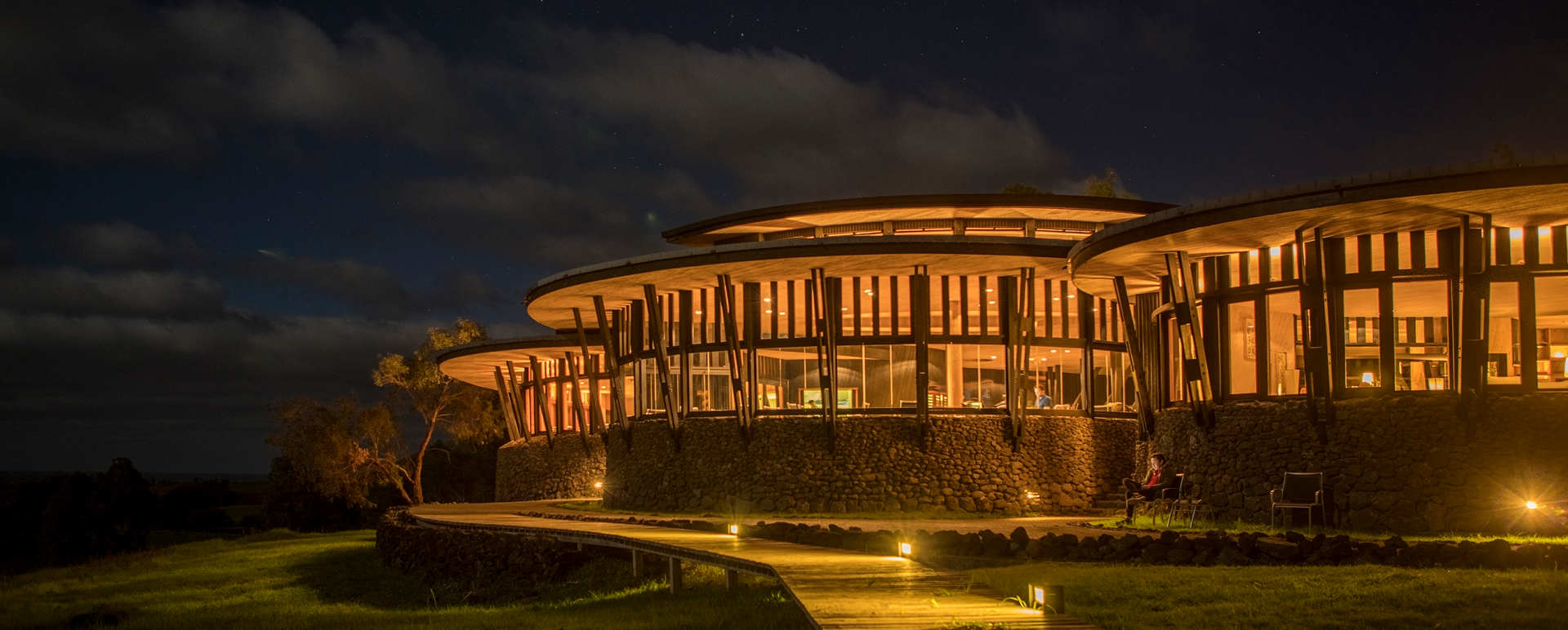Exterior at night - Explora Rapa Nui  