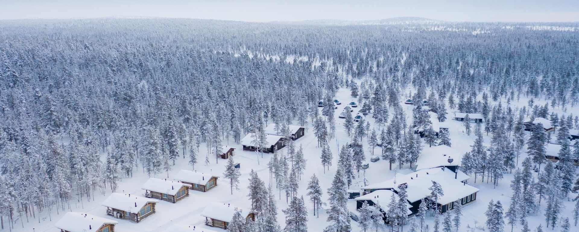 Aerial View Wilderness Hotel Muotka 