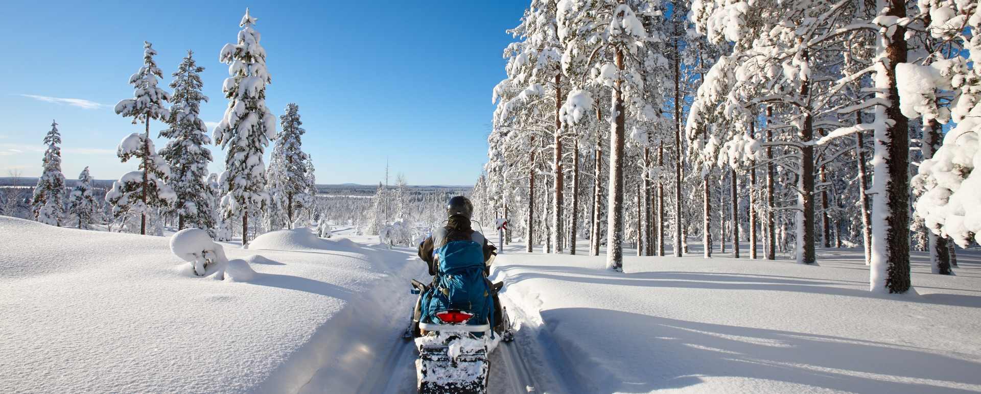 Snowmobile safari at Beana Laponia