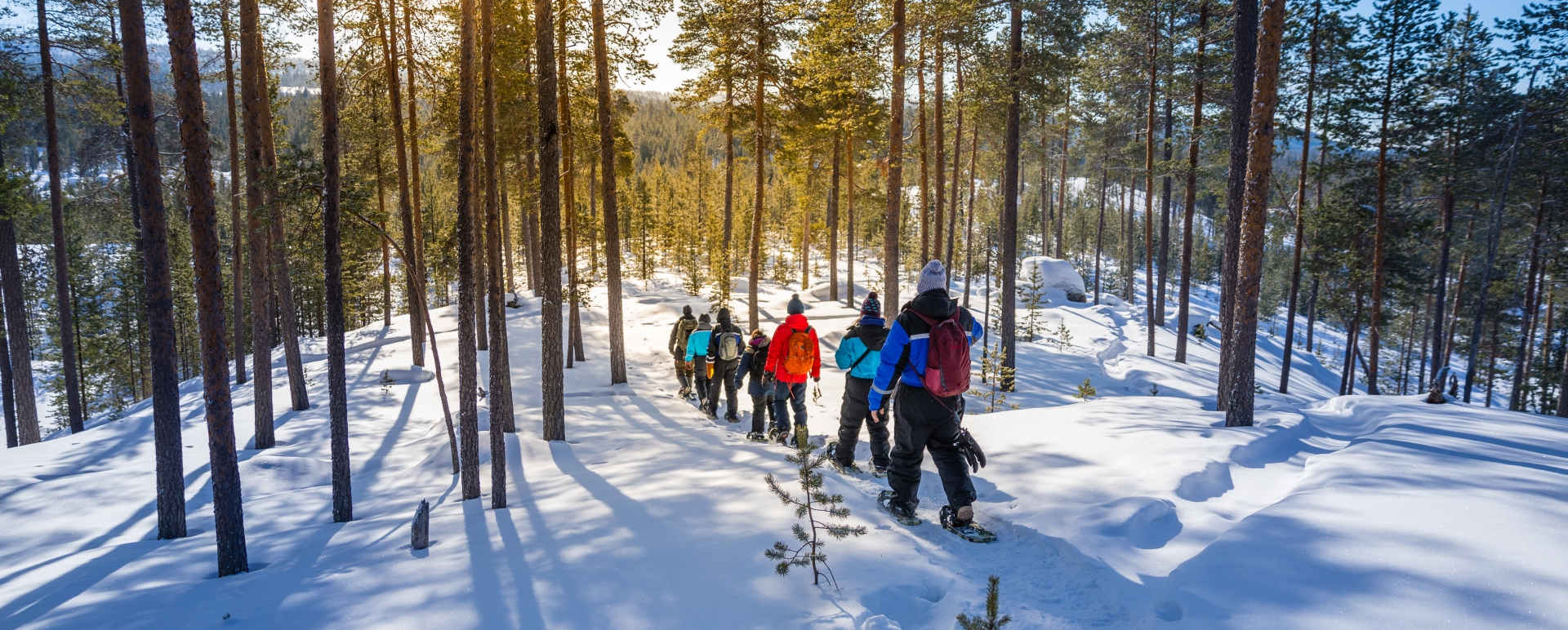 Snowshoeing on Lake Inari