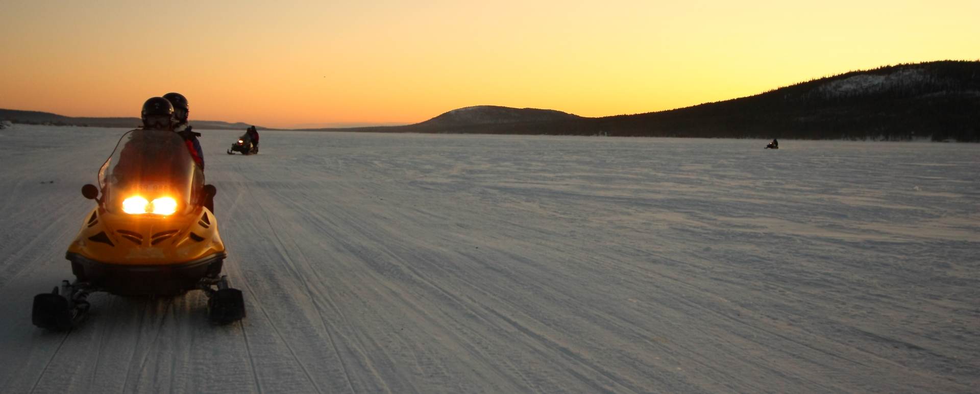 Snowmobiling in the Troll Peninsula