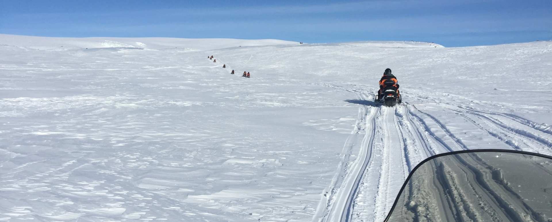 Snowmobiling on Eyjafjallajokull