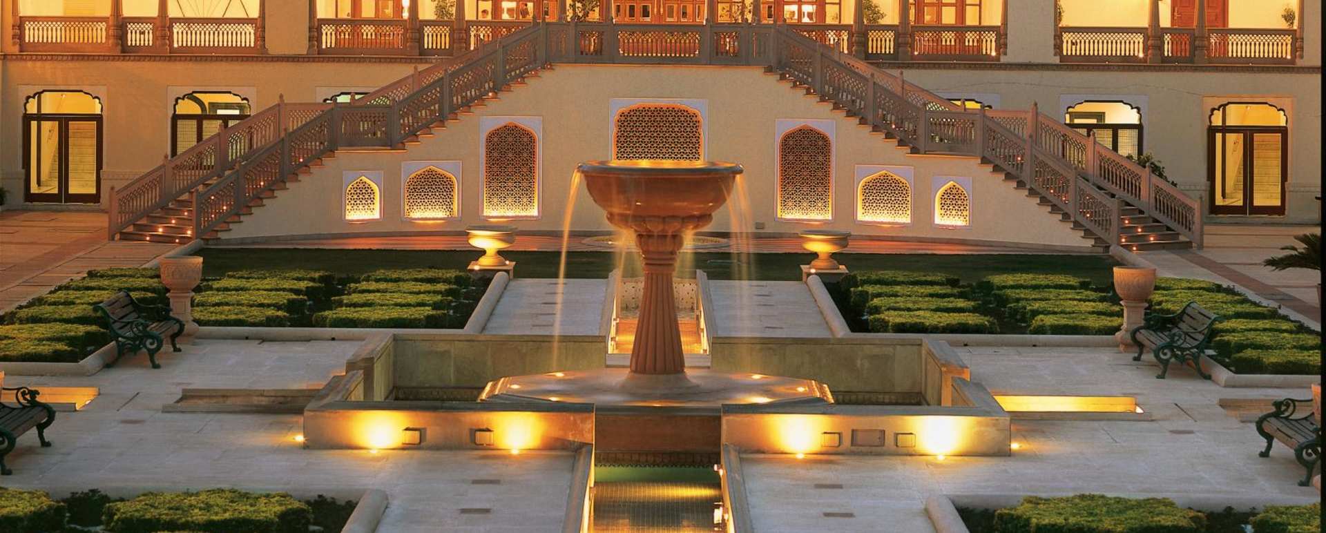 The Palace Courtyard - Taj Rambagh Palace