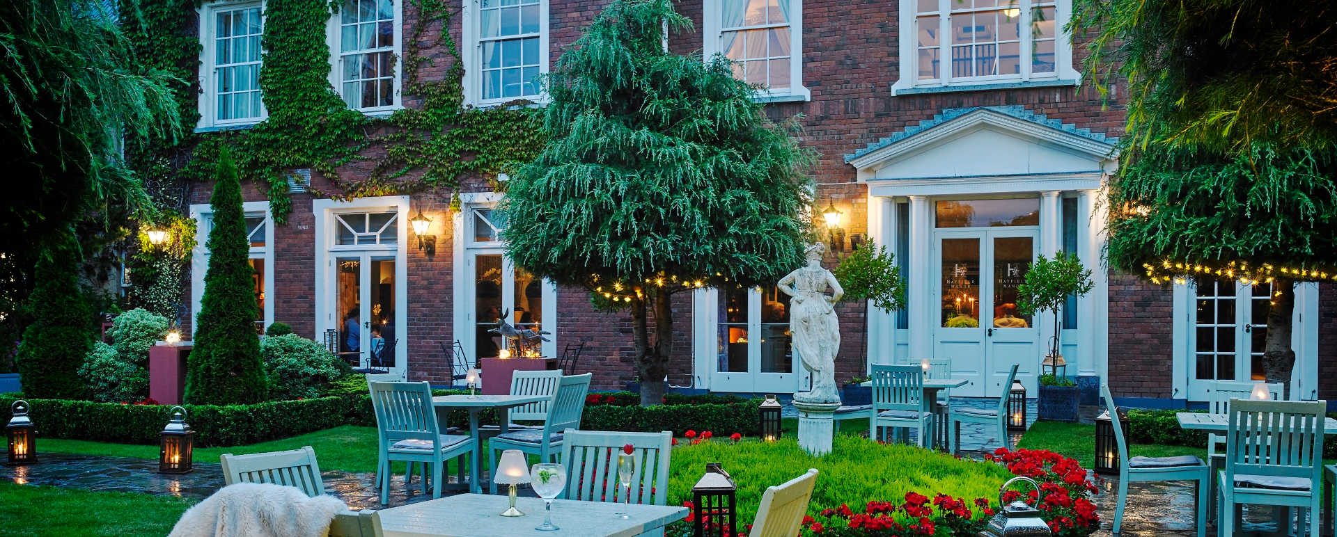 Manor Gardens at Night - Hayfield Manor Hotel 